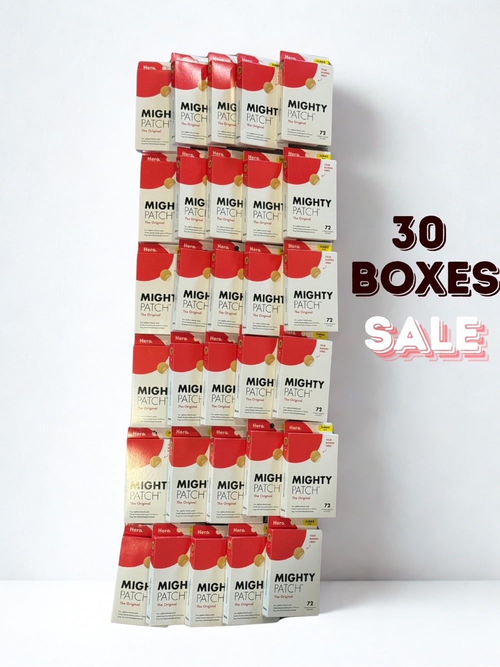 30 boxes BIG SUMMER SALE!!Jumbo 30boxes of 72 patches Mighty Patch Original Hero
